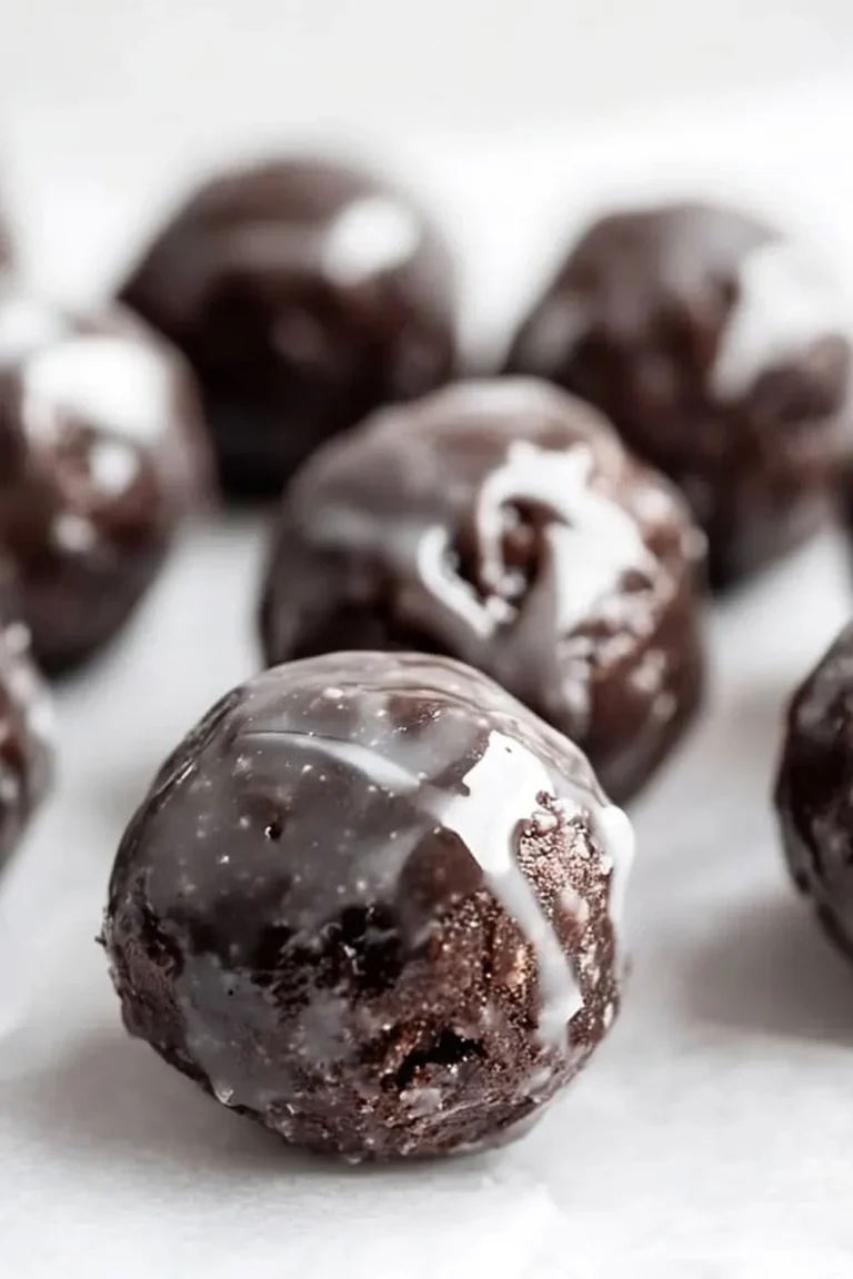 Glazed Chocolate Donut Holes Photo
