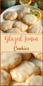 Glazed Lemon Cookies Vertical Photo