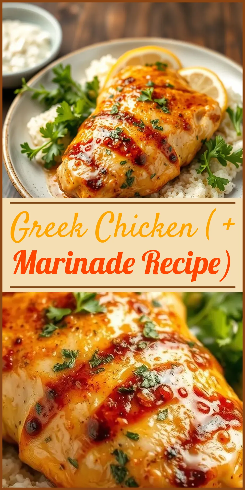 Greek Chicken ( + Marinade Recipe) Vertical Photo