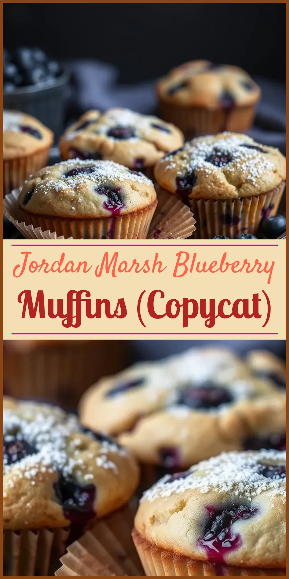 Jordan Marsh Blueberry Muffins (Copycat) Vertical Photo