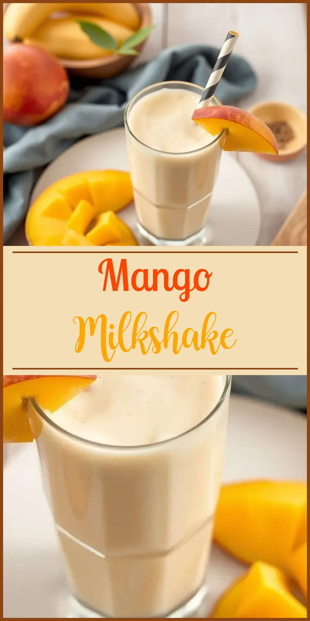 Mango Milkshake Vertical Photo