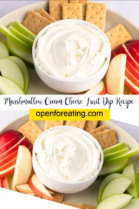 Marshmallow Cream Cheese Fruit Dip Recipe Vertical Photo