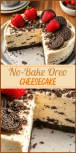 No-Bake Oreo Cheesecake Vertical Photo