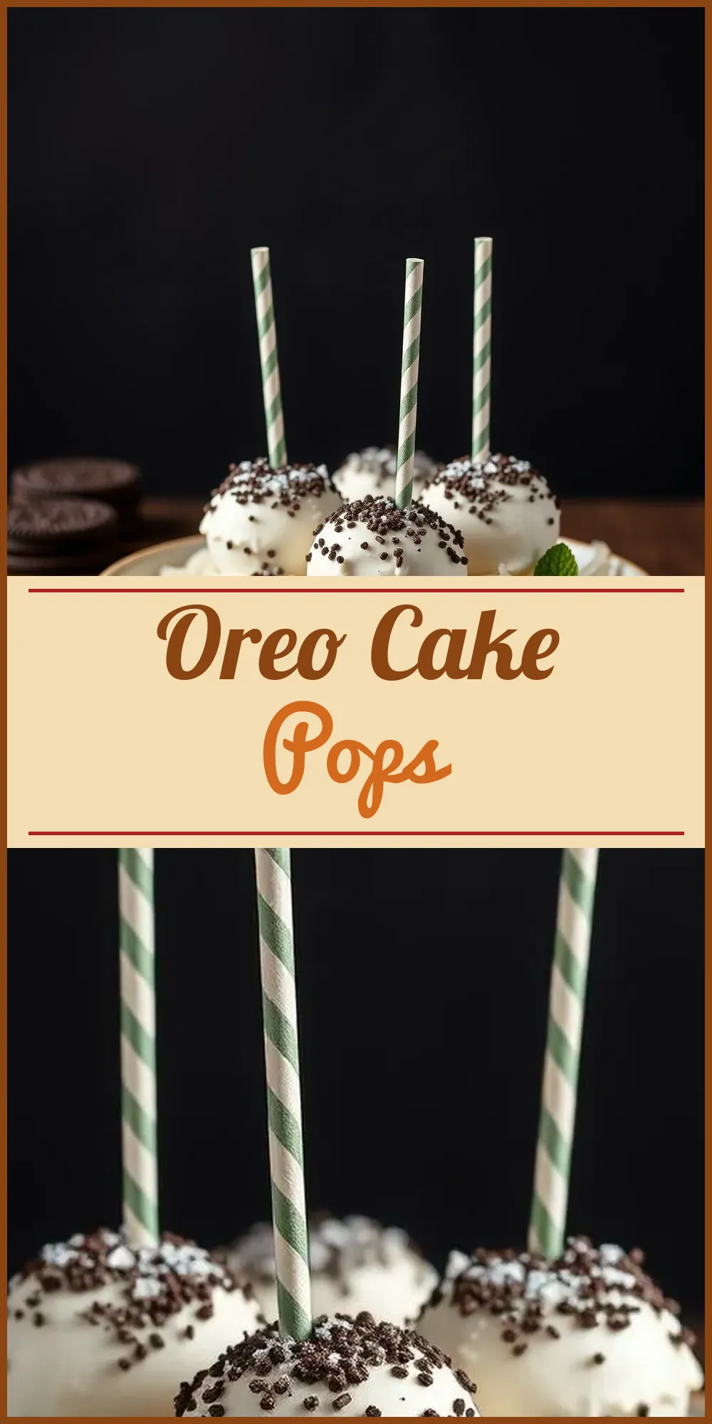 Oreo Cake Pops Vertical Photo