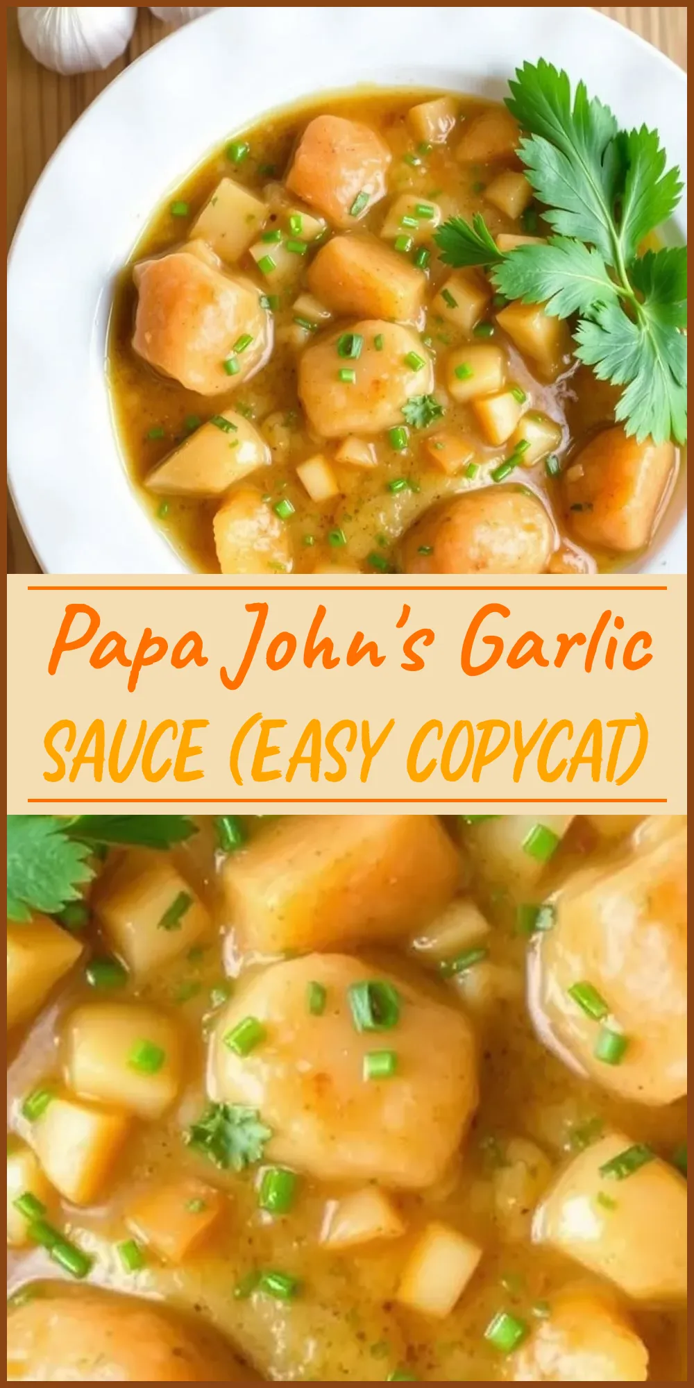 Papa John's Garlic Sauce (Easy Copycat) Vertical Photo