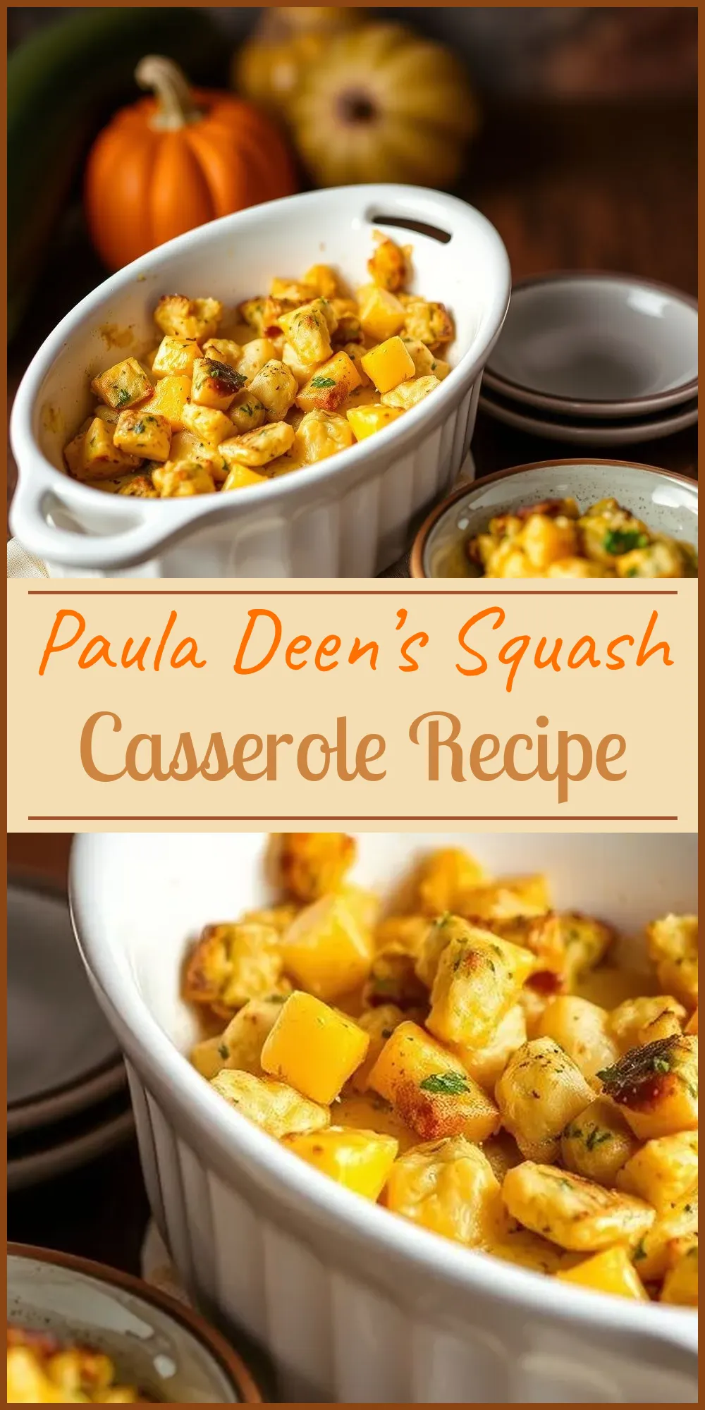 Paula Deen’s Squash Casserole Recipe Vertical Photo