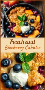 Peach and Blueberry Cobbler Vertical Photo