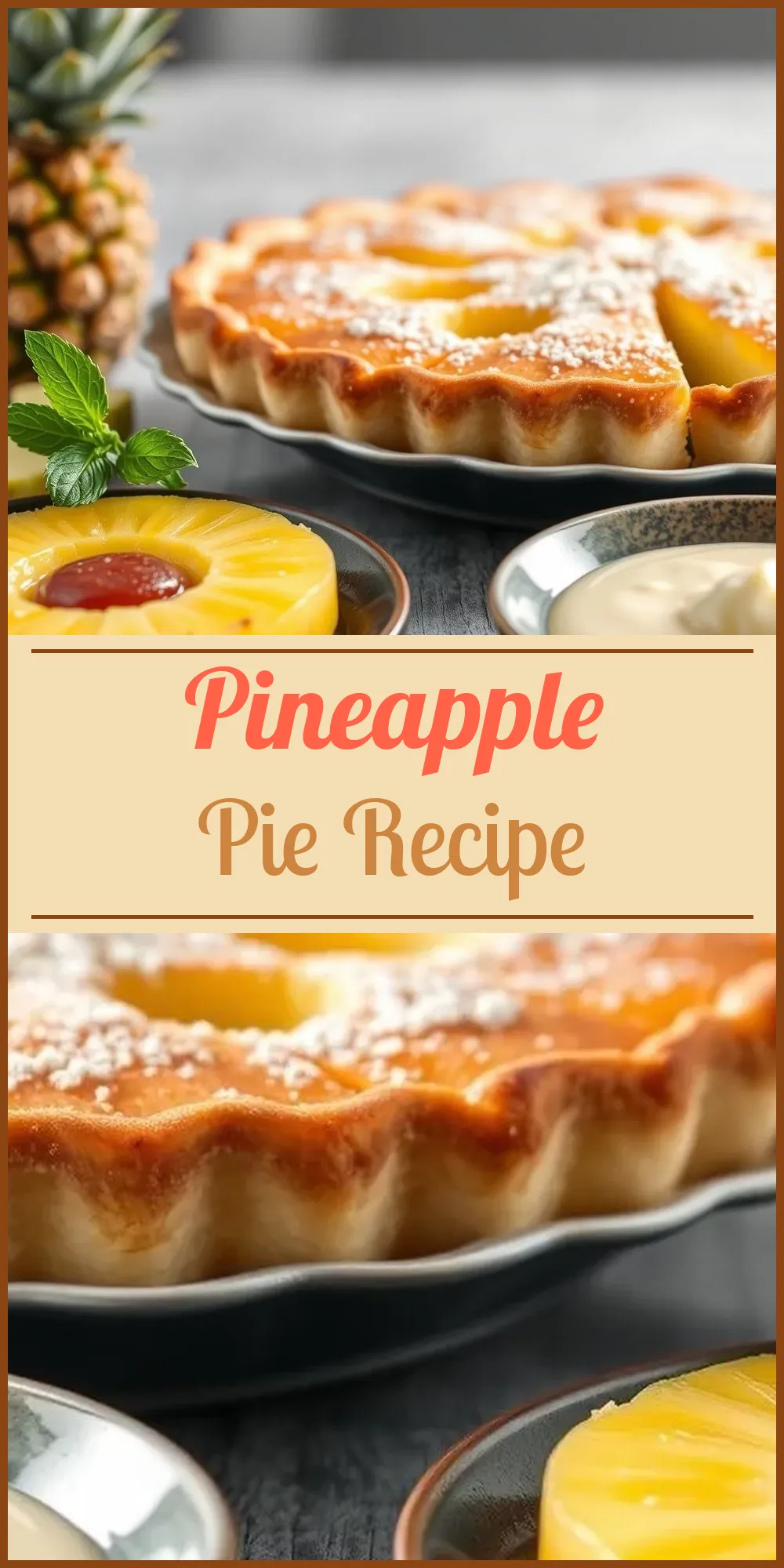 Pineapple Pie Recipe Vertical Photo