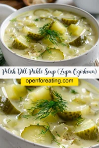 Polish Dill Pickle Soup (Zupa Ogórkowa) Vertical Photo