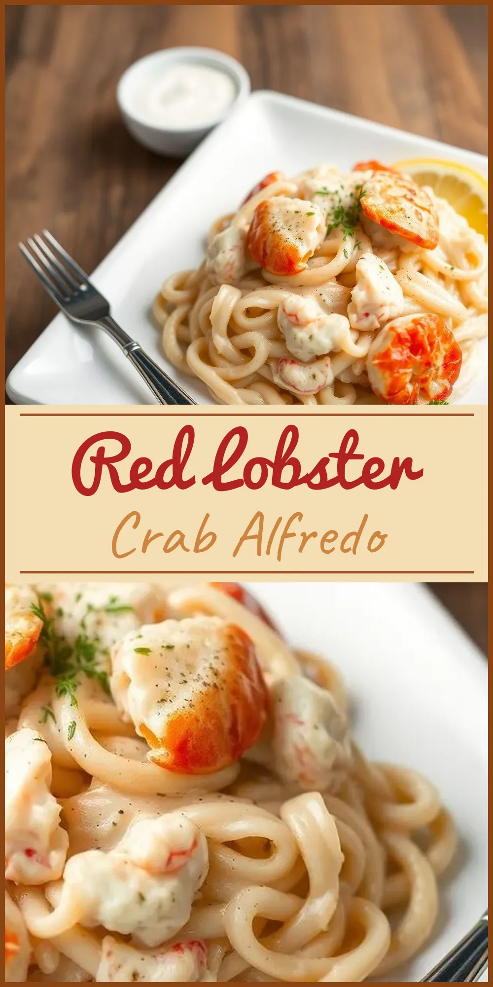 Red Lobster Crab Alfredo Vertical Photo