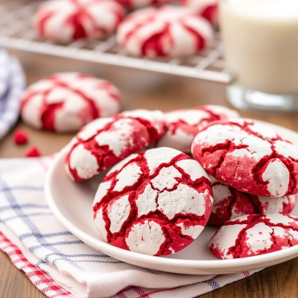 Red Velvet Crinkle Cookies (Easy Recipe)