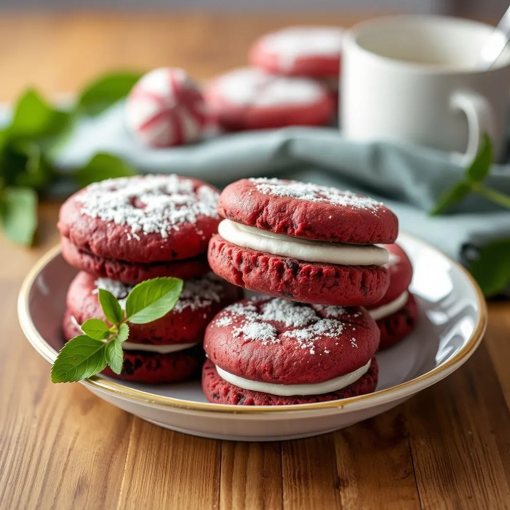 Red Velvet Sandwich Cookies
