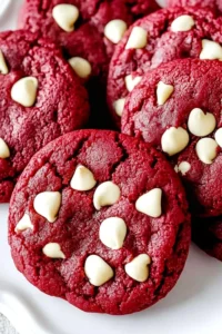 Red Velvet White Chocolate Chip Cookies Photo