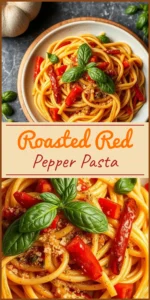 Roasted Red Pepper Pasta Vertical Photo