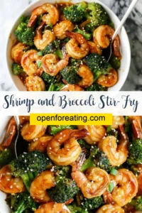 Shrimp and Broccoli Stir-Fry Vertical Photo