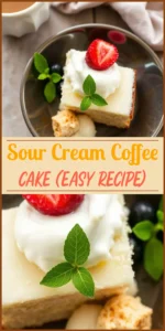 Sour Cream Coffee Cake (Easy Recipe) Vertical Photo