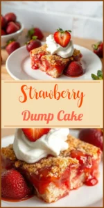 Strawberry Dump Cake Vertical Photo