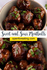 Sweet and Sour Meatballs Vertical Photo