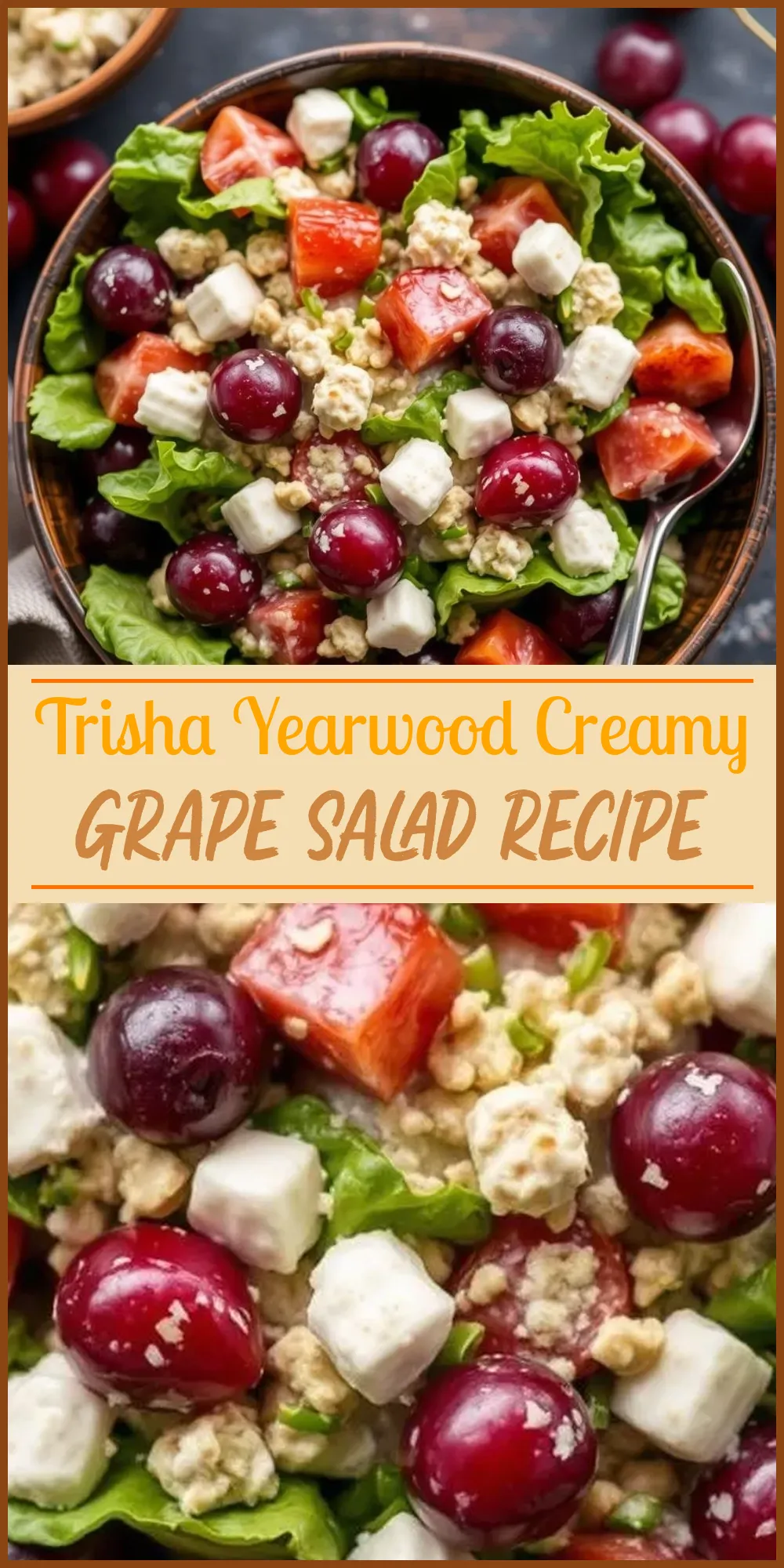 Trisha Yearwood Creamy Grape Salad Recipe Vertical Photo