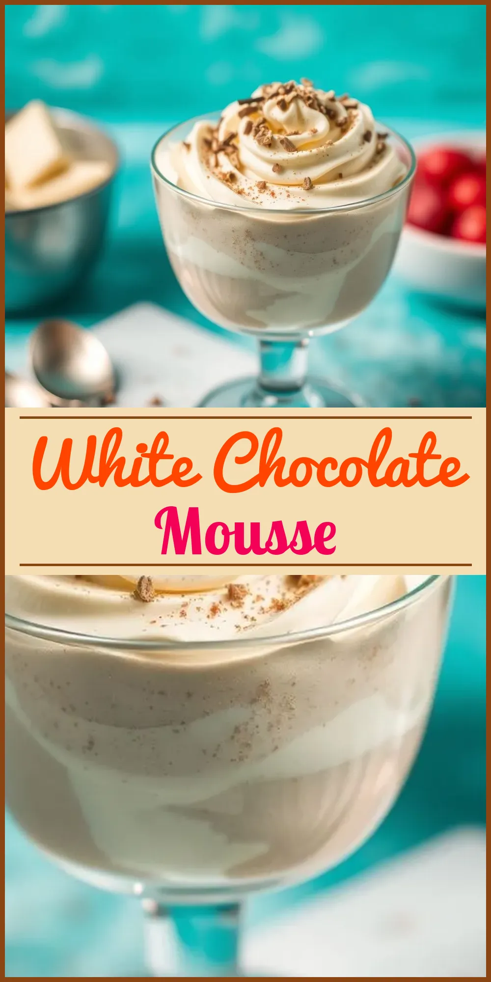 White Chocolate Mousse Vertical Photo